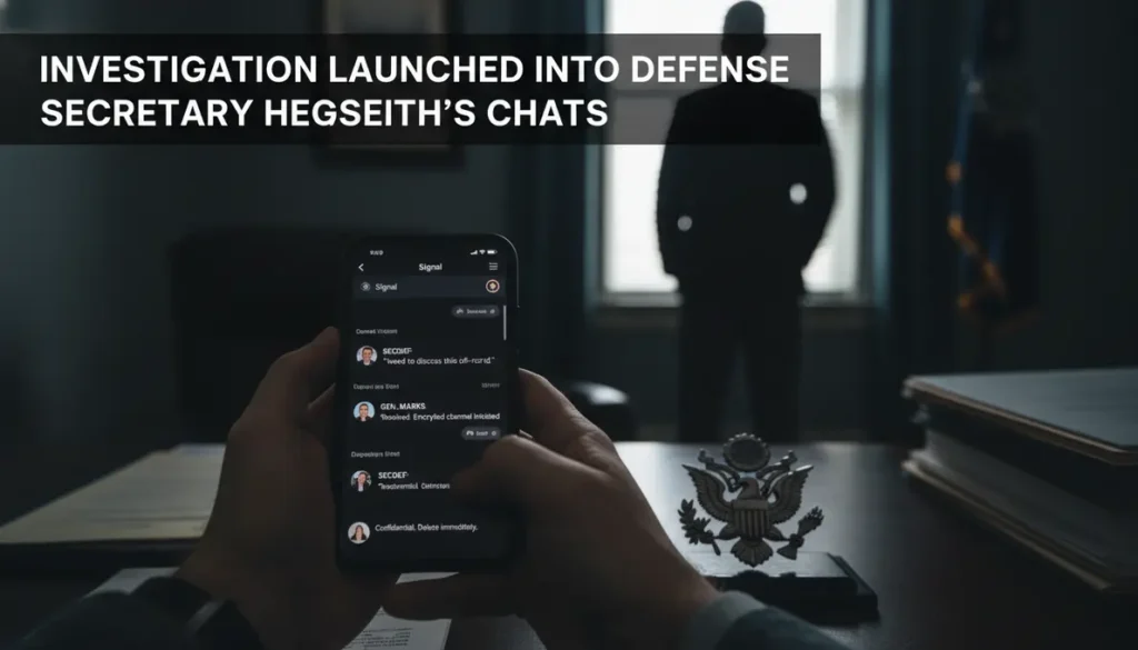 Investigation Launched into Defense Secretary Hegseth's Chats