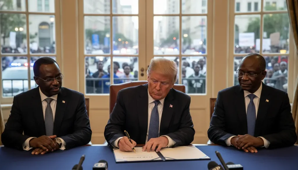 Trump Signs Landmark Peace Deal Amid Ongoing National Tensions